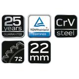 Klucz płasko-oczkowy z grzechotką, 22 mm