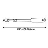 Rękojeść z przegubem teleskopowa 1/2", 470- 620 mm