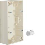 Puszka natynkowa 2-krotna; kremowy, połysk; S.1