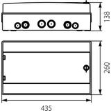 Rozdzielnica hermetyczna natynkowa 1x18 IP65 500VAC/1000VDC RH-18S/S (szare drzwi) 36.717 OPATÓWEK