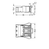 WINSTA wtyk 3-torowy SnapIn biały