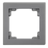DECO Ramka uniwersalna pojedyncza z tworzywa szary mat