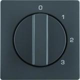 Q.x Płytka czołowa z pokrętłem do łącznika 3-poz. z  0  i nadrukiem antr aksamit