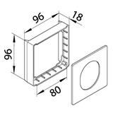tehalit.WA Maskownica do puszek gniazd CEE DA200 PC/ABS aluminium G3375LAN HAGER