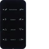 BERKER R.1 Sensor dotykowy poczwórny konfigurowalny szkło czarny 75144165 HAGER