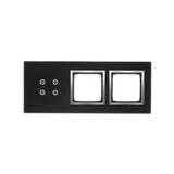 Simon 54 Touch Panel dotykowy S54 Touch 3 moduły 4 pola dotykowe + 2 otwory na osprzęty S54 księżycowa lawa DSTR3400/74 KONTAKT