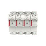 3 Pole 14x51 MFH Neon Indicator and Neut Podstawa wkł. cyl. 14x51 3p+1N 50A 690 Vac wskaźnik CH143DN