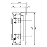 univers N Blok dla aparatów modułowych montowanych poziomo 2x12M 300x250mm UD21B1 HAGER