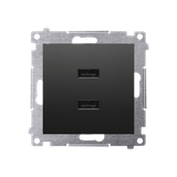 Simon 54 Ładowarka 2 x USB 2.1 A 5V DC 230V czarny