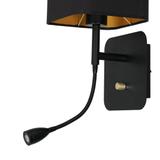 Milagro kinkiet Napoli E27 + LED 1W 90lm 4000K czarno/złoty ML6366