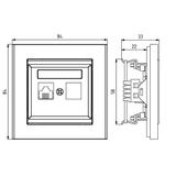 SONATA Gniazdo komputerowe pojedyncze, kat. 5e MMC kaszmir