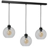 Milagro lampa wisząca Sofia Clear 3xE27 czarna MLP6579