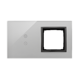 Simon 54 Touch Panel dotykowy S54 Touch 2 moduły 2 pola dotykowe pionowe + 1 otwór na osprzęt S54 burzowa chmura DSTR230/72 KONTAKT