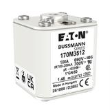 FUSE 100A 690V 1*GN/50 AR UC Wkładka szybka 100A AC 690V rozmiar 1 45x59x51 mm aR I 170M3512 EATON