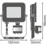 Naświetlacz LED FLOOD COMPACT SENSOR V 20W 830 SYM 100 BK 4058075575264 LEDVANCE