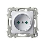 SZAFIR Gniazdo pojedyncze z przesłonami torów prądowych - kolor biały