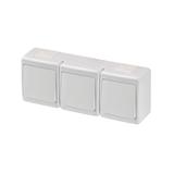 Wyłącznik BETA, potrójny, jednobiegunowy, IP44, biały*