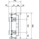 univers N Blok dla aparatów modułowych montowanych poziomo 4x12M 300x500mm UD22B1 HAGER