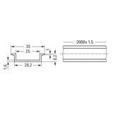 szyna nieperforowana 2m, 35 x 8,2 mm WAGO