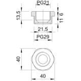 107/R, REDUKCJE PG29-21 POLIAMID SZA