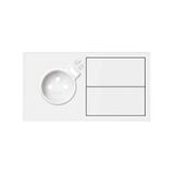 Simon 100 Panel 2-krotny: 1 gniazdo z 1 zintegrowana ładowarka USB SmartCharge 21 A+2 klawisze biały