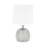 Lampka stołowa nocna ZEFIR E14 biała glamour 04723 IDEUS
