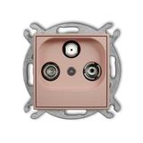 ICON Mechanizm gniazda abonenckiego RTV-SAT końcowego 1,5dB łososiowy