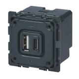 CELIANE - Gniazdo zasilające 2 x USB 5 V - 2400 mA Typ-A + Typ-C, Legrand