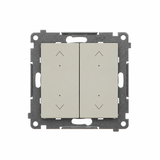 Simon 55 Łącznik/Przycisk roletowy zwierny podwójny elektroniczny kaszmirowy TEZ2.01/142