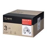 MALTA SP 3, oprawa ścienno-sufitowa, GU10 max. 3x12W, IP20, biała, trójkątna podstawa AD-OP-6483WGU10 ORNO
