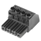 BVZ 7.62HP/04/180 SN BK BX Wtyk PCB (złącze wiązki), 7.62 mm, Liczba biegunów: 4, Przyłącze z jarzmem /100szt./ 1929950000 WEIDMÜLLER