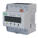 Wskaźnik zużycia energii elektrycznej 3-fazowy 3x400 VAC 100 A 4 moduły NEL-03-100 F&F