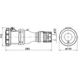 GPP 63/5 Gniazdo przenośne proste 63A/400V 3P+N+Z