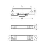 ścianka boczna podstawki montażowej gr. 6,35 mm