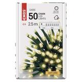 Lampki choinkowe świąteczne CLASSIC 50 LED 2,5m ciepła biel wewnętrzne D4GW01 EMOS