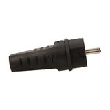 Wtyczka gumowa prosta IP44, czarna OR-AE-1315 ORNO