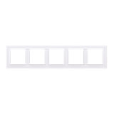 Simon 10 Ramka 5-krotna pięciokrotna biała