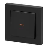 Przycisk dzwonek podtynkowy z podświeleniem Malta, 10A, 250V, WP-6/7M/S, czarny mat
