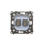 Simon 55 Gniazdo HDMI podwójne Biały mat TGHDMI2.01/111 KONTAKT