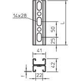 MS 21 D L 3M FS, Szyna profilowa