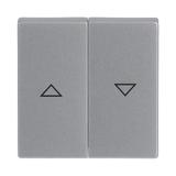 FUTURE Klawisz z nadrukiem Do wyłącznika/przycisku żaluzjowego aluminiowo srebrny