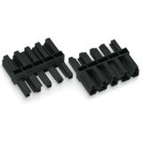 WINSTA element sprzęgający 5-torowy 1 x wtyk / 1 x gniazdo czarny