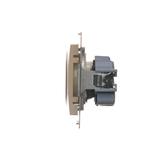 Simon 54 Gniazdo z/u i przesłonami 16A szybkozłączka kremowy