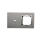 Simon 54 Touch Panel dotykowy S54 Touch 2 moduły 1 pole dotykowe + 1 otwór na osprzęt S54 srebrna mgła DSTR210/71 KONTAKT