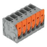 Złączka do płytek drukowanych dźwignia 6mm2 RM 7,5mm 6-bieg szara /40szt./ 2606-3106/020-000 WAGO