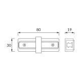 Łącznik do szynoprzewodów CONNECTOR I WHITE