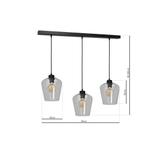 Milagro lampa wisząca Santiago Clear 3xE27 czarna MLP6608