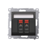 Simon 54 Gniazdo głośnikowe 2-krotne Przekrój przewodów dla wejścia i wyjścia 25 mm2 czarny