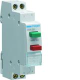 Przycisk sterowniczy 2x 1NO+NC zielony i czerwony Ith=16A 230VAC SVN391 HAGER