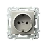 SZAFIR Gniazdo pojedyncze z uziemieniem schuko - kolor kaszmirowy beż